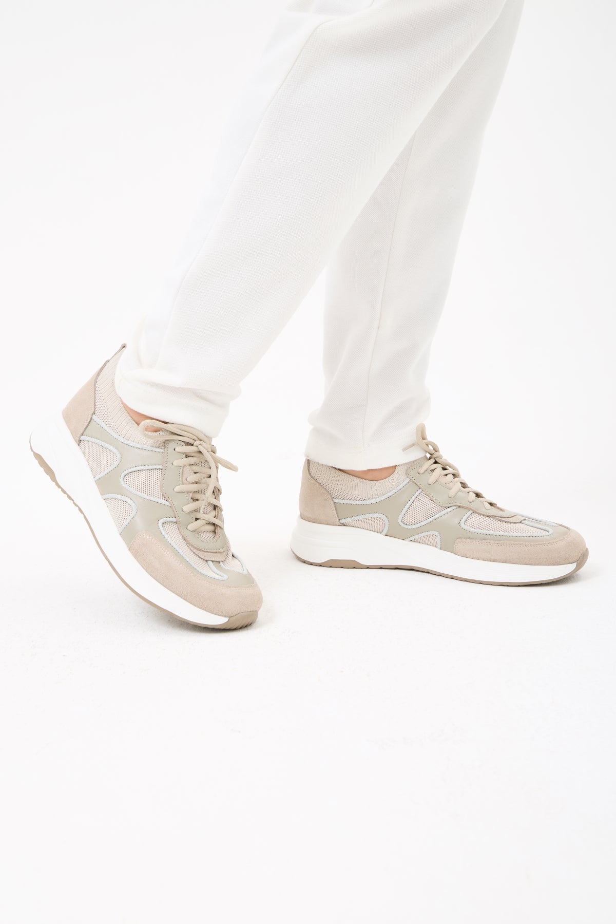 Alpi Sneaker Bej Hakiki Deri