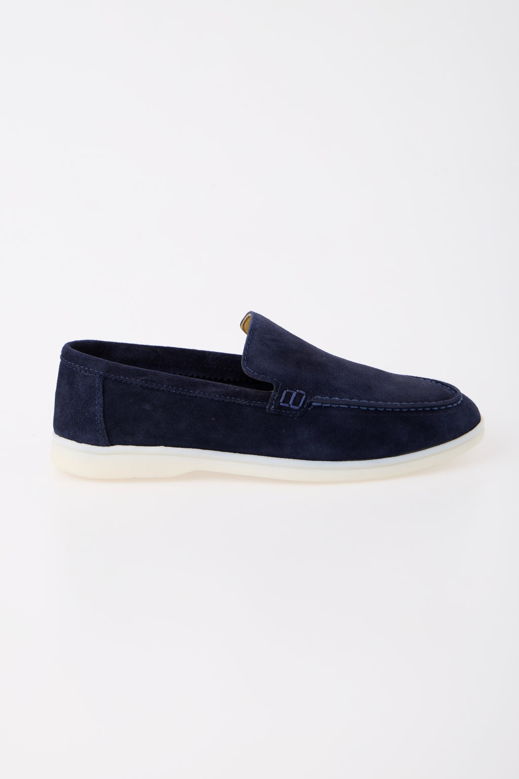 Azure Lacivert Süet Hakiki Deri Loafer