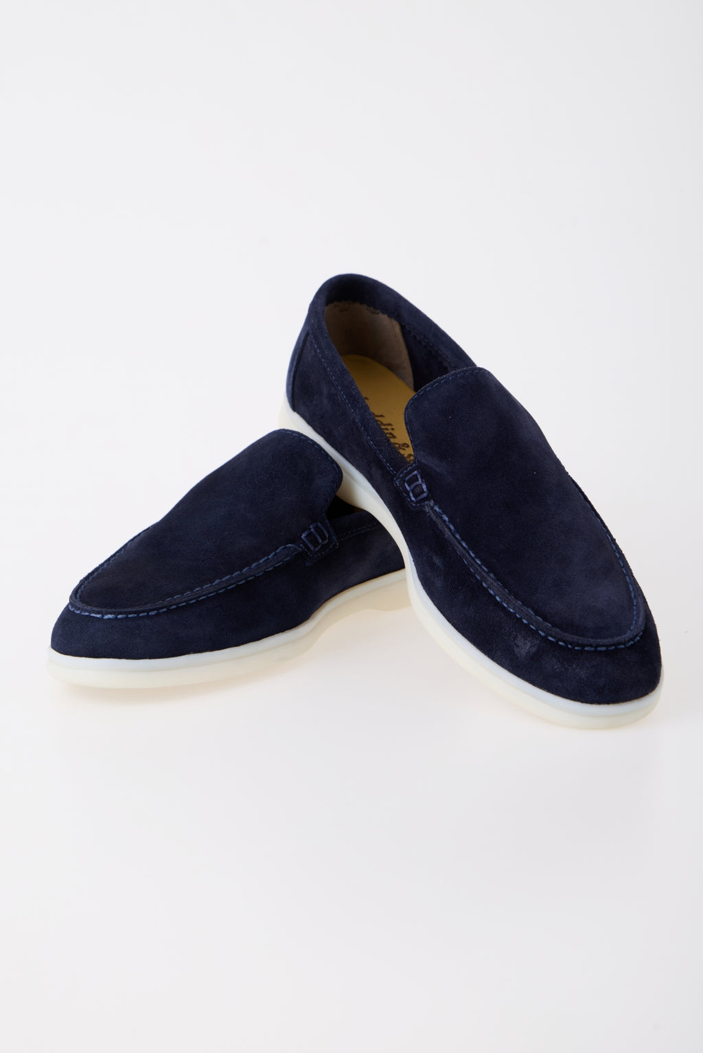 Azure Lacivert Süet Hakiki Deri Loafer