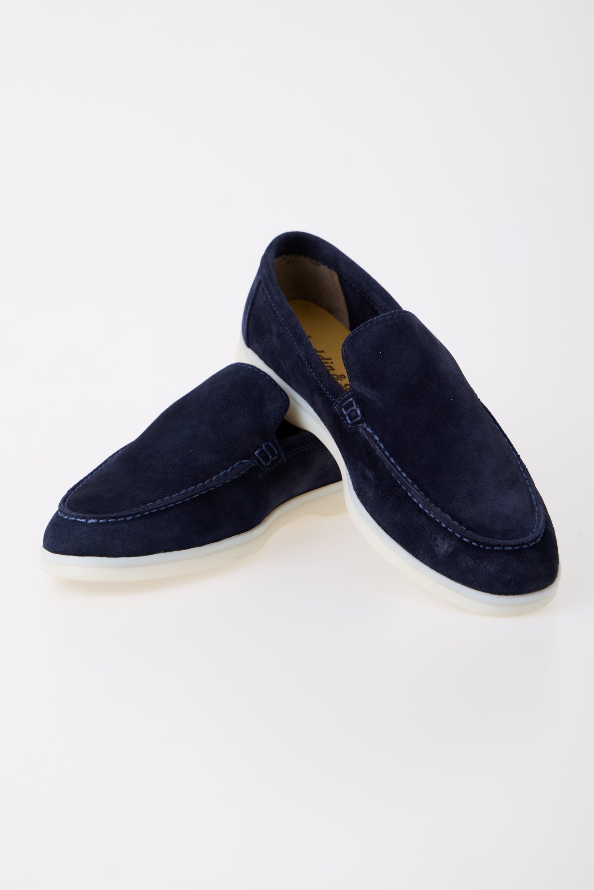 Azure Lacivert Süet Hakiki Deri Loafer