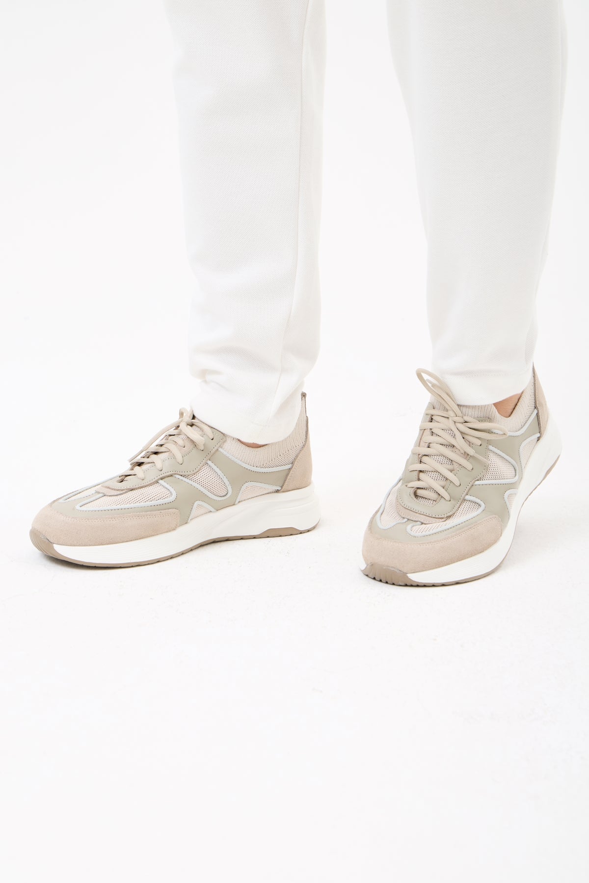 Alpi Sneaker Bej Hakiki Deri