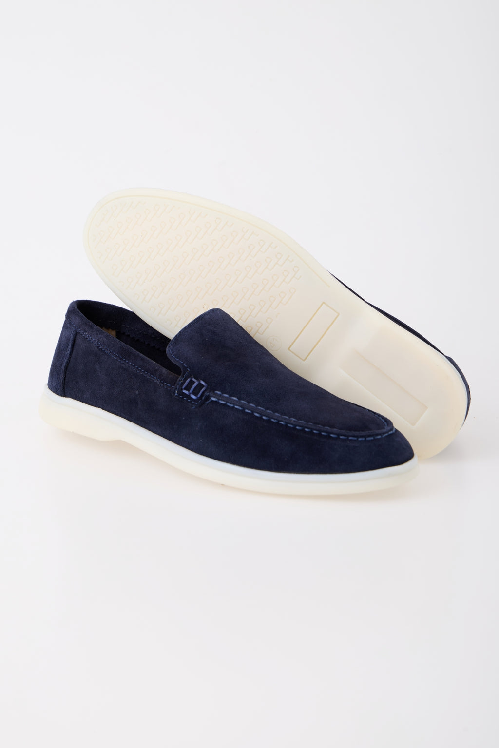 Azure Lacivert Süet Hakiki Deri Loafer