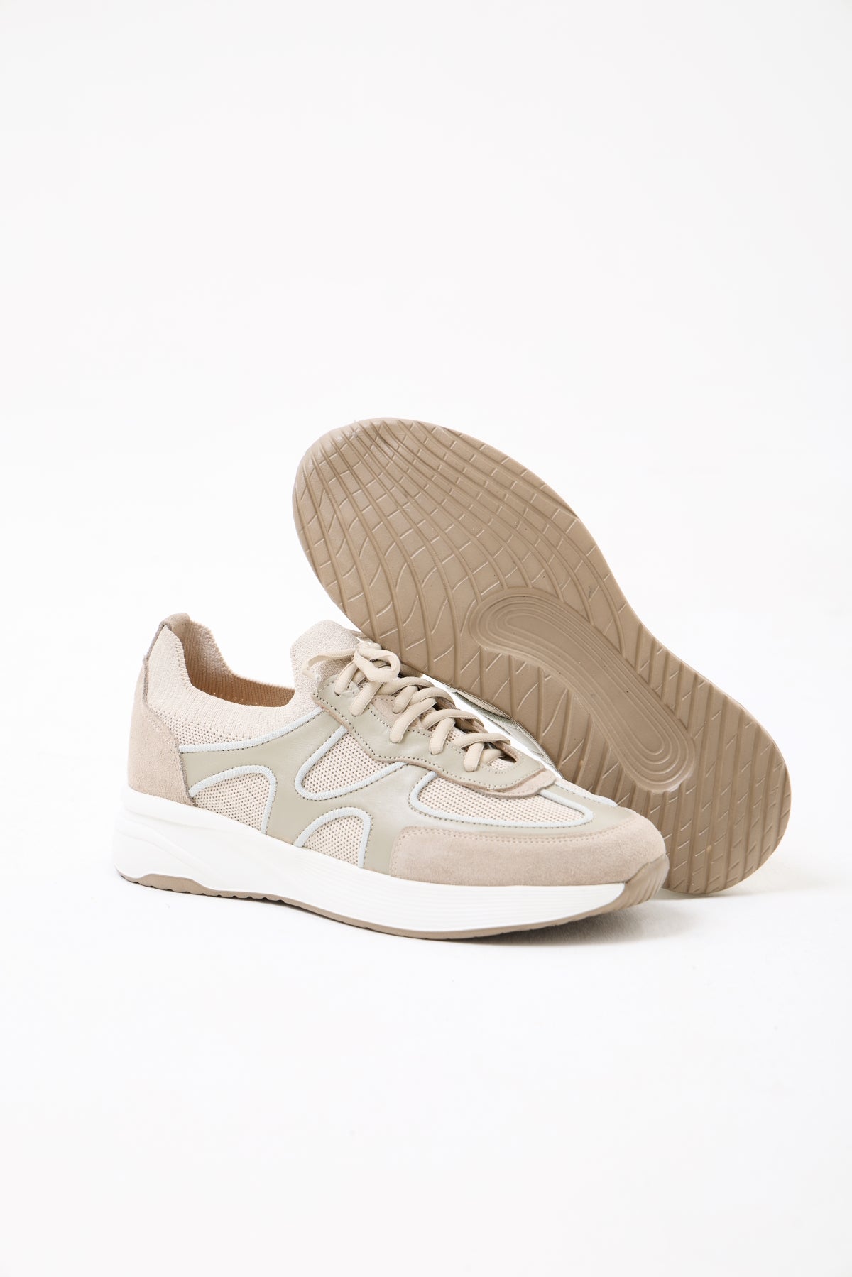 Alpi Sneaker Bej Hakiki Deri