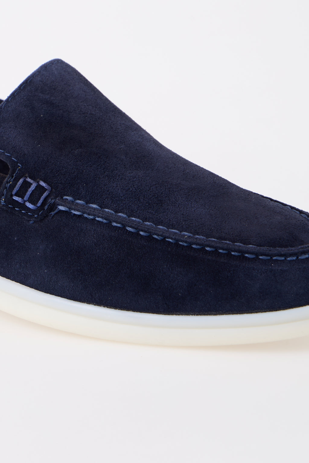 Azure Lacivert Süet Hakiki Deri Loafer